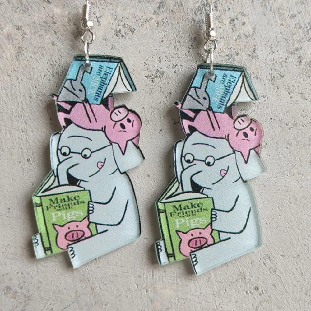 Elephant and Piggy Earrings